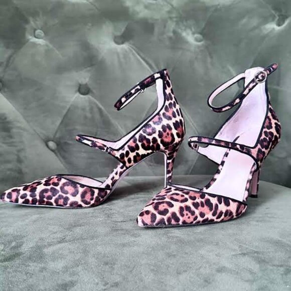 Ann Taylor Leopard Print d'Orsay Heels - Picture 1 of 12